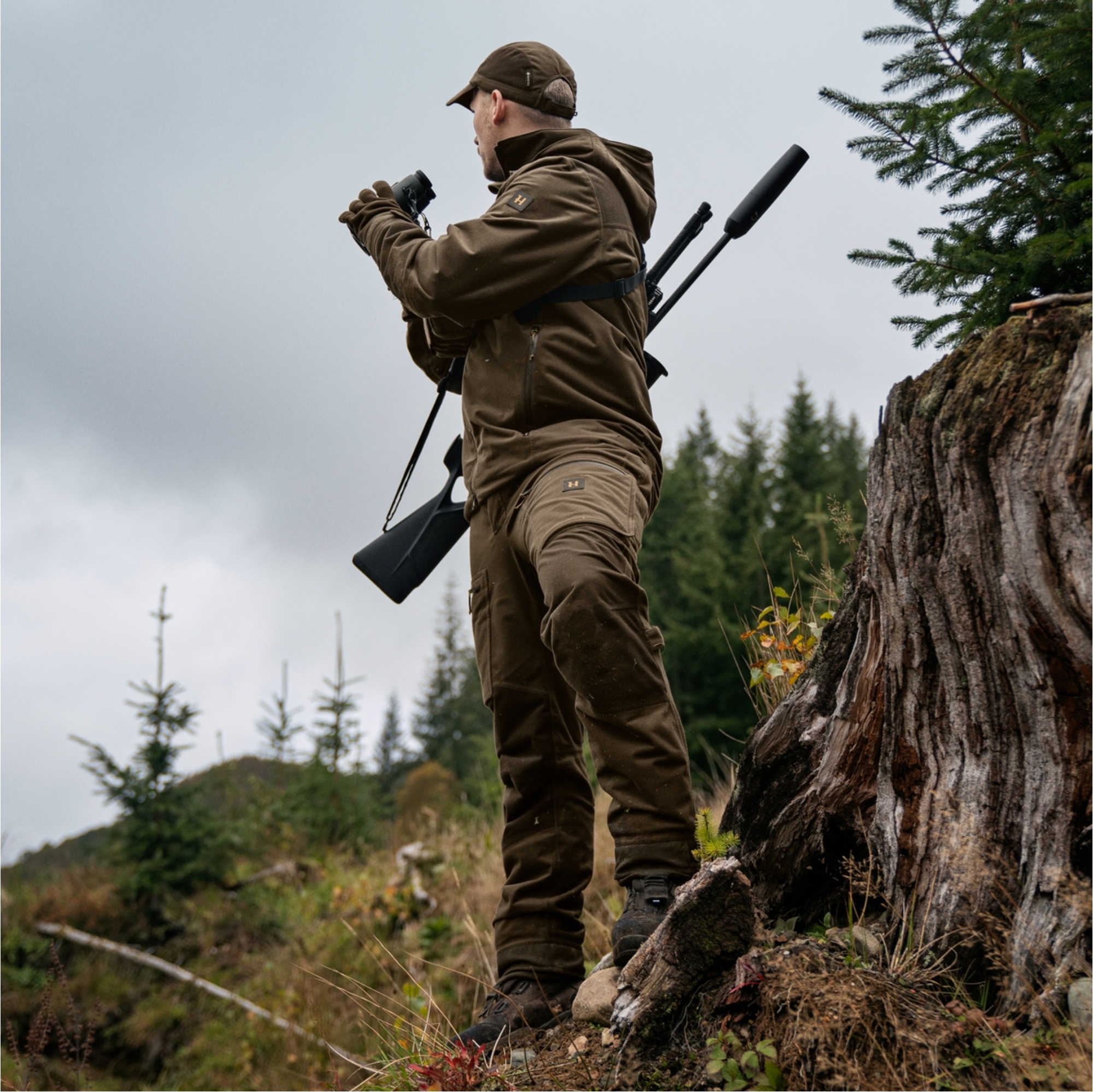 Harkila Mens Forest Hunter GTX Jacket 10001 - Hunting Green / Shadow Brown